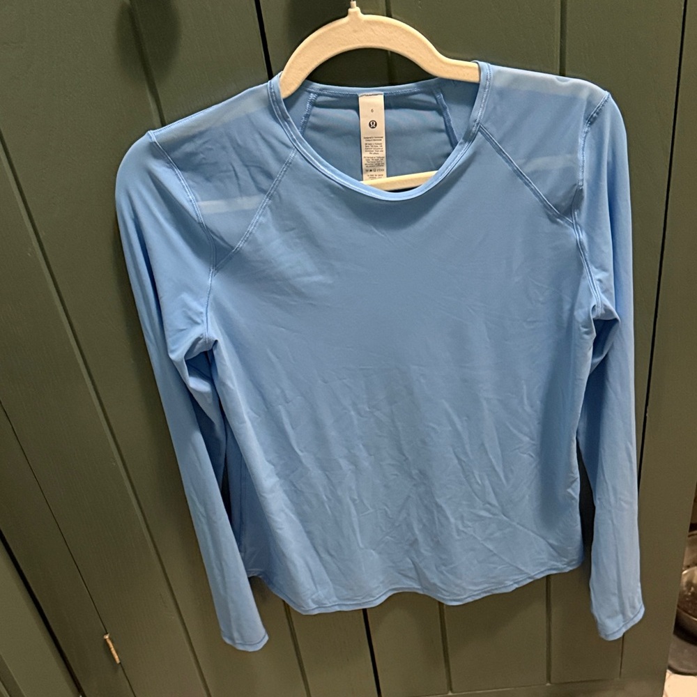 Lululemon Blue Long Sleeve Athletic Top
